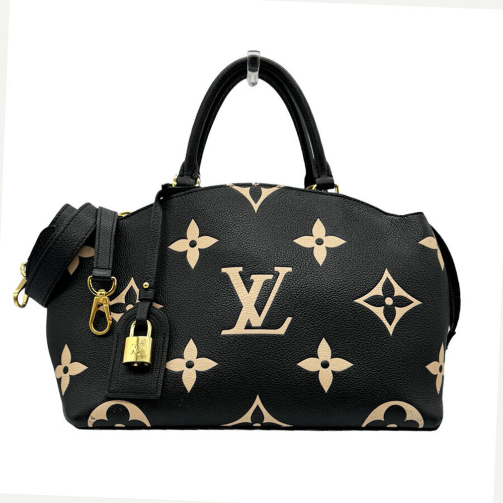 Louis Vuitton Monogram Empreinte Palais 2Way Shoulder Bag Leather Beige Black
